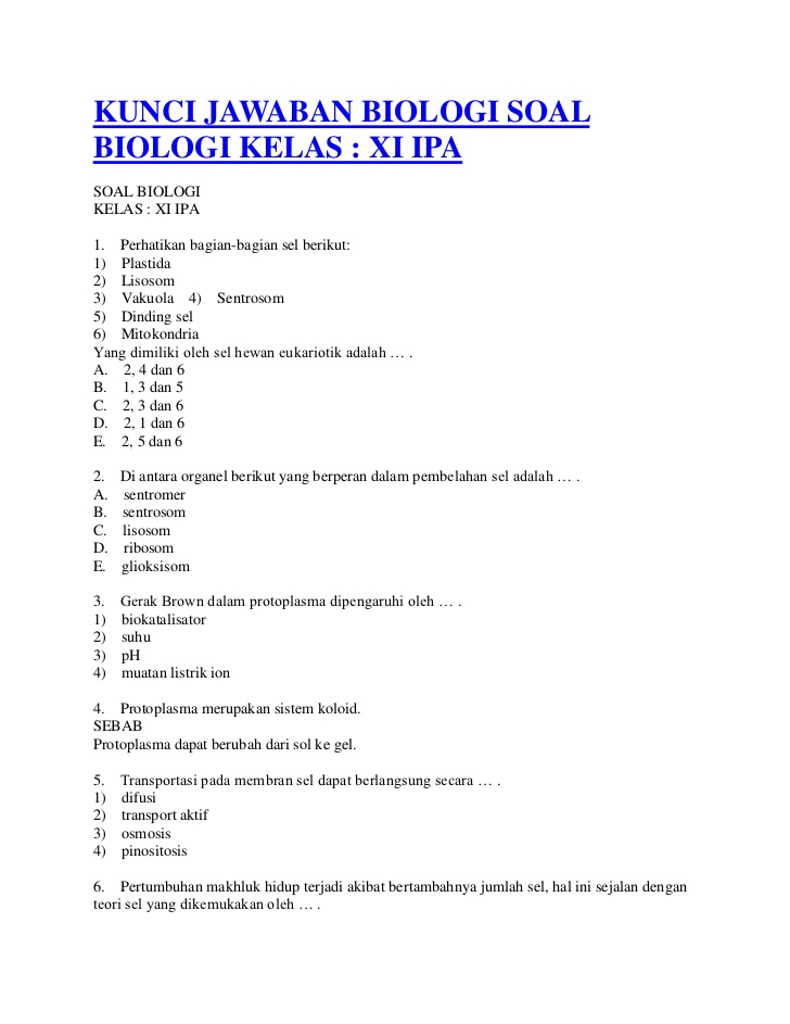 Download kunci jawaban lks biologi kelas 11 yudhistira pdf download
